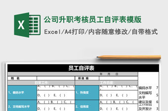 公司升職考核員工自評表模版