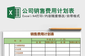 公司銷(xiāo)售費(fèi)用計(jì)劃表