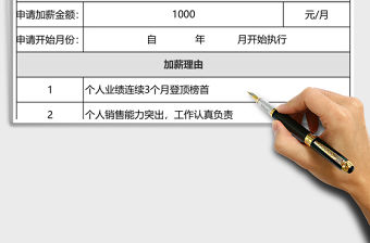 2021年行政管理員工加薪申請表