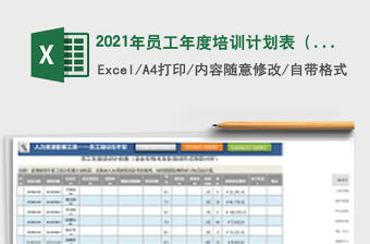 2021年員工年度培訓(xùn)計(jì)劃表（含每月及各培訓(xùn)形式預(yù)算分析）