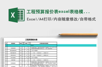 工程預算報價表excel表格模板