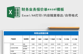財務業務報價單excel模板
