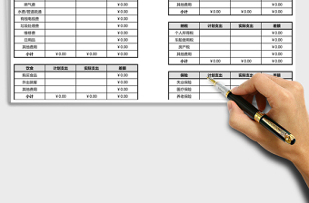 個(gè)人月度預(yù)算excel模版