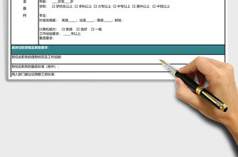 2021年人力資源需求申請表-行政管理表