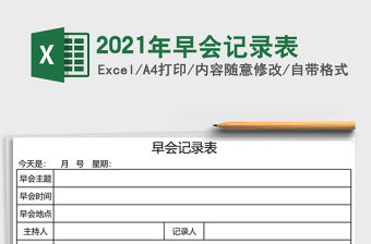 2021年早會記錄表