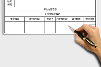 2021年早會(huì)記錄表