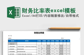 財務(wù)比率表excel模板