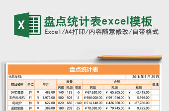 盤點統計表excel模板