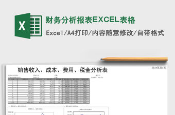 財務分析報表EXCEL表格