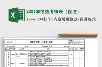 保潔績效考核表
