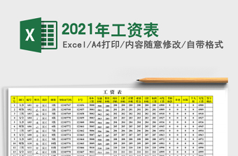 2021年工資表