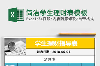 簡(jiǎn)潔學(xué)生理財(cái)表模板