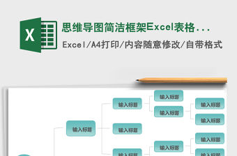 思維導(dǎo)圖簡潔框架Excel表格模板