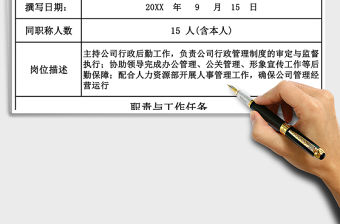 2021年行政辦公工作說明