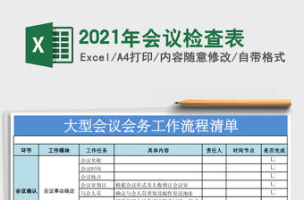 2021年會議檢查表