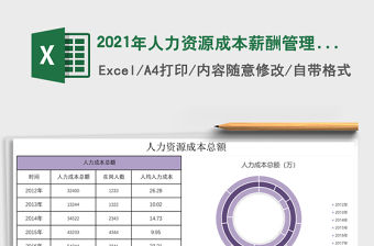 2021年人力資源成本薪酬管理總結表格