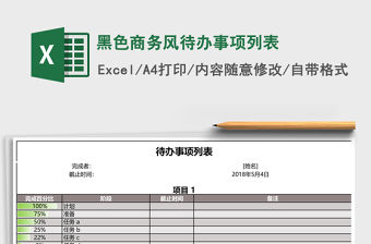 黑色商務(wù)風(fēng)待辦事項(xiàng)列表