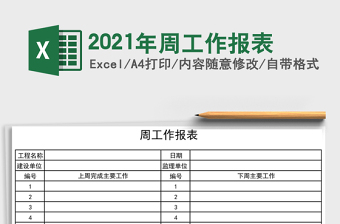 2021年周工作報(bào)表