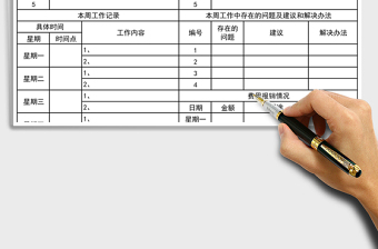 2021年周工作報(bào)表