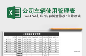 公司車輛使用管理表