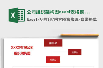 公司組織架構(gòu)圖excel表格模板