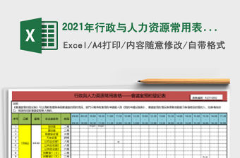 2021年行政與人力資源常用表格——會議室預約記錄表