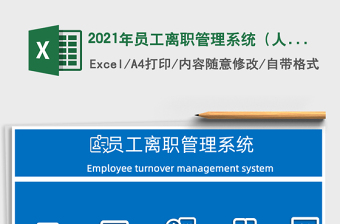 2021年員工離職管理系統(tǒng)（人力資源）