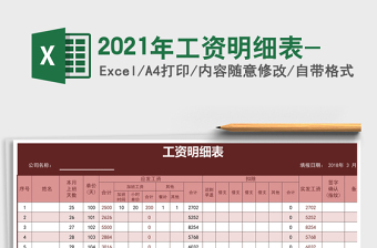 2021年工資明細(xì)表-