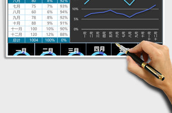 全年12月各月份銷售數(shù)據(jù)占比分析表Excel模板