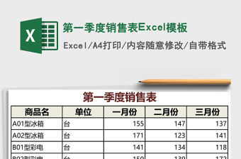 第一季度銷售表Excel模板