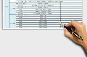 2021年辦公室環(huán)境考核表