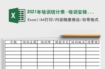 2021年培訓(xùn)統(tǒng)計(jì)表-培訓(xùn)安排表