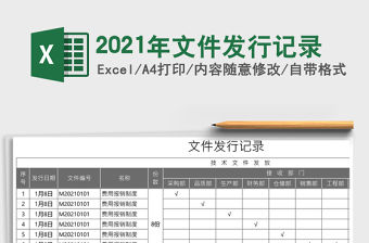 2021年文件發行記錄