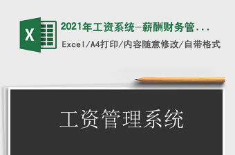 2021年工資系統(tǒng)-薪酬財(cái)務(wù)管理