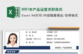 2021年產(chǎn)品運營求職簡歷