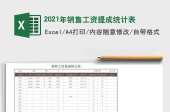 2021年銷售工資提成統計表