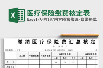 醫療保險繳費核定表