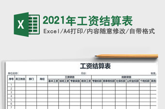 2021年工資結算表