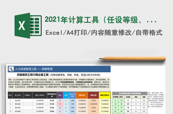 2021年計算工具（任設等級、系數、獎金）