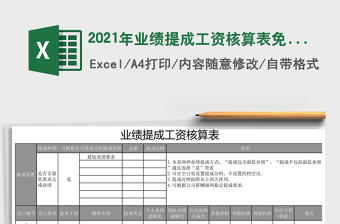 2021年業(yè)績提成工資核算表免費下載