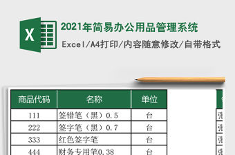 2021年簡易辦公用品管理系統