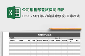公司銷售部差旅費明細表