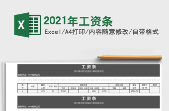 2021年工資條