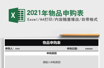 2021年物品申購(gòu)表