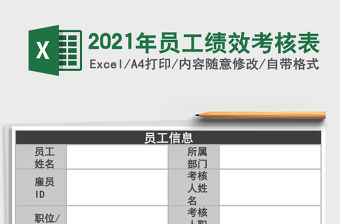 2021年員工績效考核表