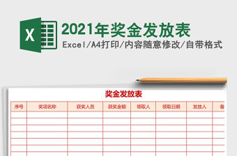 2021年獎金發放表