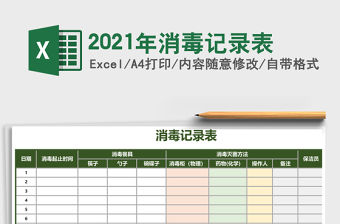 2021年消毒記錄表