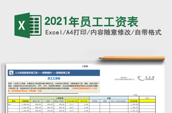 2021年員工工資表