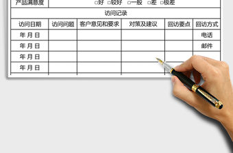 2021年客戶回訪信息登記表