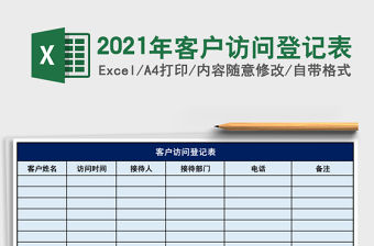 2021年客戶訪問登記表